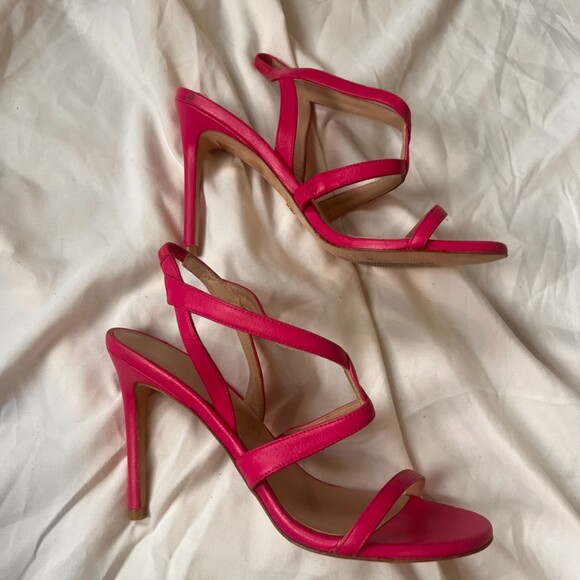 Stuart Weitzman Soiree 100 Sandal - Hot Pink 6.5 - Picture 3 of 8